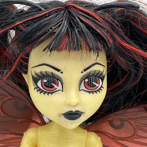 Monster High LUNA MOTHEWS Boo York Doll Wings Skirt Black Bodysuit Incomplete - Picture 2 of 16